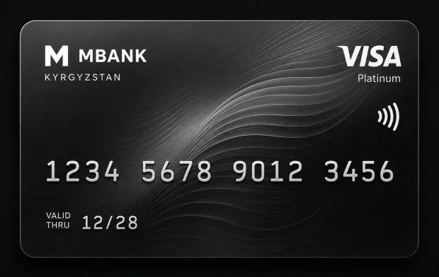 Kyrgyzstan Platinum MBANK карта Visa Platinum для премиальных международных оплат