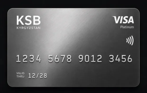 Kyrgyzstan Silver карта KSB Bank для путешествий, подписок и международных оплат